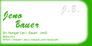 jeno bauer business card
