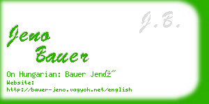 jeno bauer business card